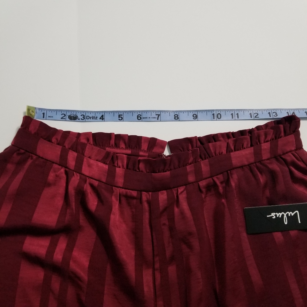 Lulu's Two Step Burgundy Striped Wide Leg Pants - Picture 10 of 13